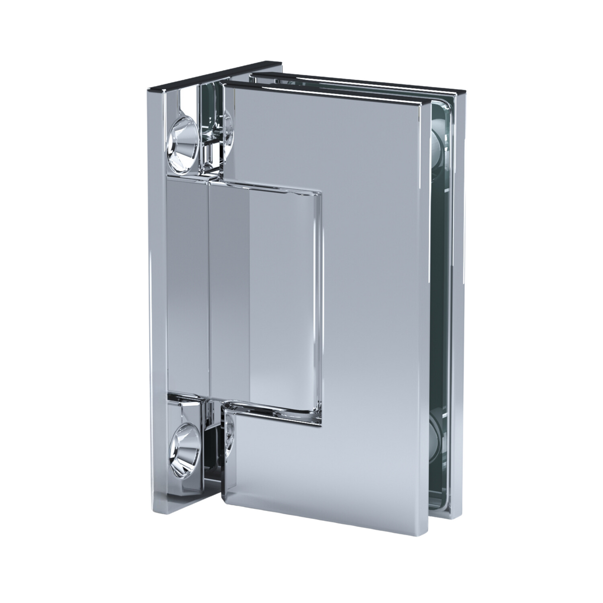 Heavy-Duty Wall to Glass Hinge with Reversible 5° Pivot Pin