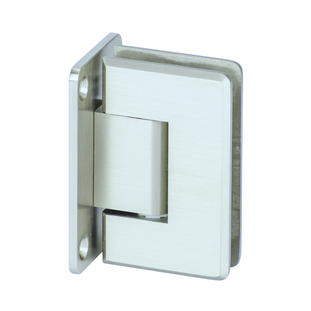 Wall To Glass | Full Back Plate Hinge BEVELED series